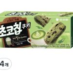 오리온 초코칩쿠키 말차라떼맛, 104g, 4개